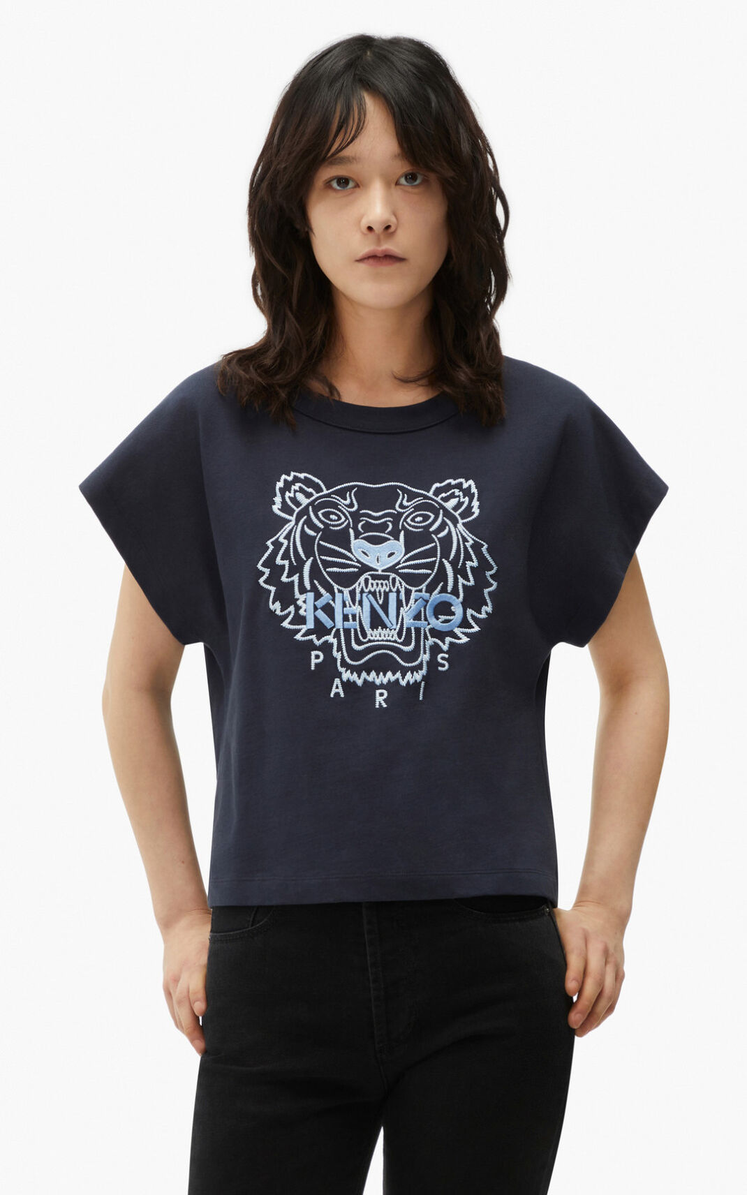 Kenzo Tienda Kenzo Loose Tiger Negras Camisetas Kenzo Mujer